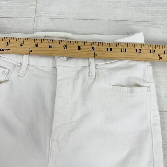 Mother Jeans 25 High Waisted Looker Ankle Fray White Fairest Of Them All Skinny - Picture 14 of 16